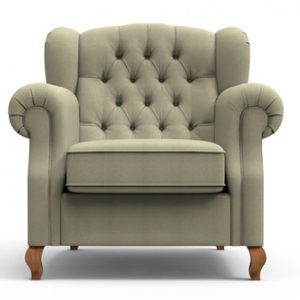 Classic Scroll Arm Sofa-Beige