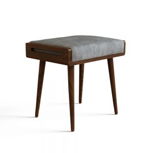Pinleg Grey Ottoman