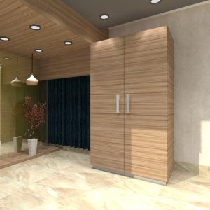 WARDROBE CK001013 EBONY ASPEN (EUROPEAN BOARD)