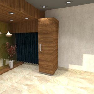 WARDROBE CK013 TROPICAL OLMO WALNUT (EUROPEAN BOARD)